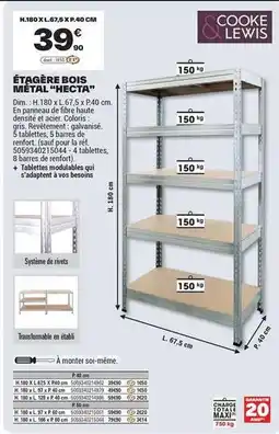 Brico Dépôt Dim - étagère bois mécta offre