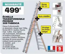 Brico Dépôt Échelle transformable proñòor 3x9 tubesca offre