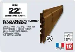 Brico Dépôt Dim - lot de 6 clinis st louis épicés marron offre