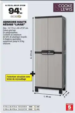 Brico Dépôt Dim - armoires haute résinte liane offre