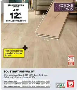Brico Dépôt Chêne - sol stratifié jaco offre