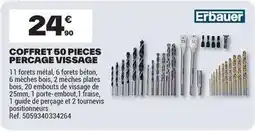 Brico Dépôt Erbauer - coffret 50 pieces percage vissage offre