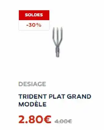 Trident plat grand modèle
