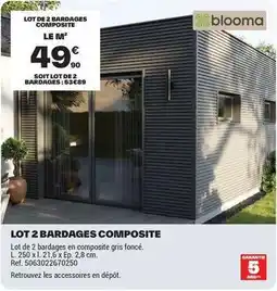 Brico Dépôt Blooma - lot 2 barbages composite offre