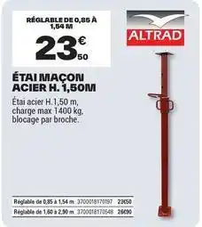 Brico Dépôt Altrad - étai macon acier h.1,501m offre