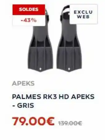Palmes RK3 HD apeks - gris