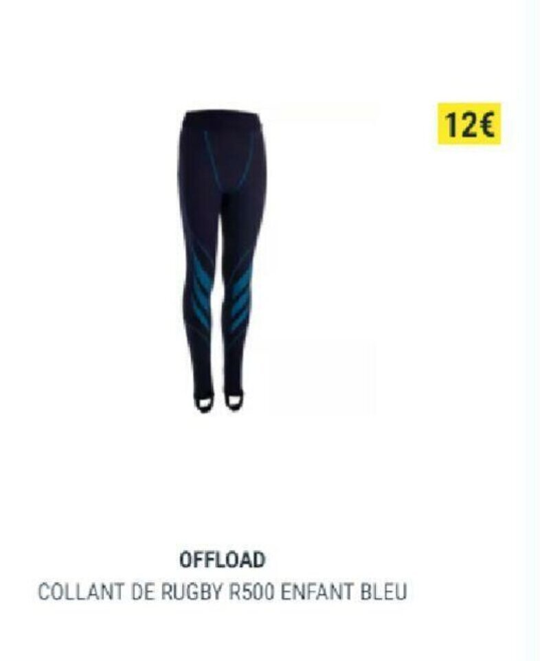 Promo Offload collant de rugby R500 enfant bleu chez Decathlon