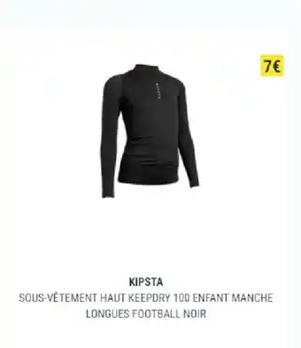 Decathlon Kipsta sous-vêtement haut keepdry 100 enfant manche offre