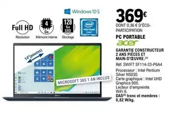 E.Leclerc Pc portable offre