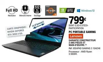 E.Leclerc Pc portable gaming offre