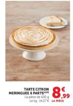 U Express TARTE CITRON MERINGUEE 6 PARTS offre