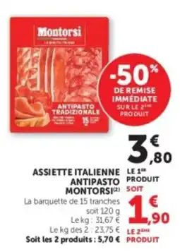 U Express Montorsi Assiette italienne antipasto offre