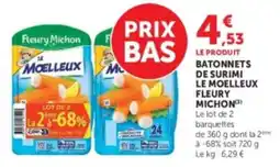 U Express Fleury Michon Batonnets de surimi Le Moelleux offre