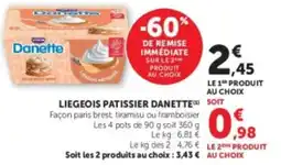 U Express Danette Liegeois Patisser offre