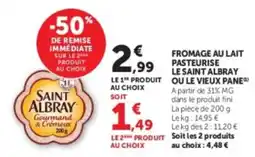 U Express SAINT ALBRAY Fromage au lait pasteurisé offre
