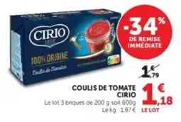 U Express CIRIO Coulis de Tomates offre