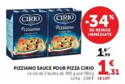 U Express CIRIO PIZZIAMO SAUCE POUR PIZZA offre