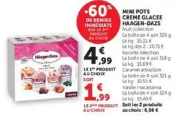 U Express HAAGEN-DAZS MINI POTS CREME GLACEE offre
