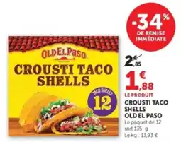 U Express OLD EL PASO CROUSTI TACO SHELLS offre