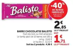 U Express Balisto BARRE CHOCOLATEE offre