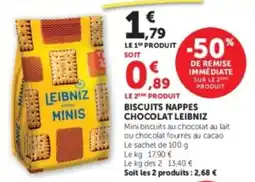 U Express LEIBNIZ Biscuits nappes chocolat offre