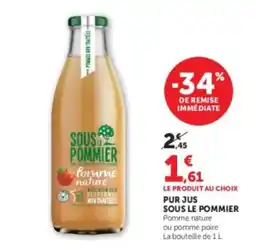 U Express Sous le Pommier Pur jus offre
