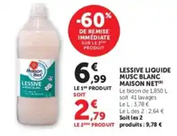U Express Maison Net Lessive liquide musc blanc offre