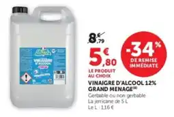 U Express Grand Menage Vinaigre d'alcool 12% offre