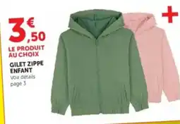 Hyper U GILET ZIPPE ENFANT offre