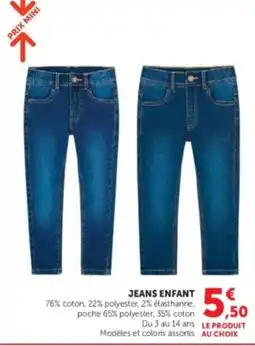 Hyper U JEANS ENFANT offre