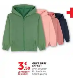 Hyper U GILET ZIPPE ENFANT offre