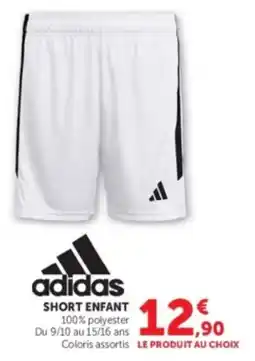 Hyper U adidas SHORT ENFANT offre