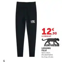 Hyper U AIRNESS LEGGING FILLE offre