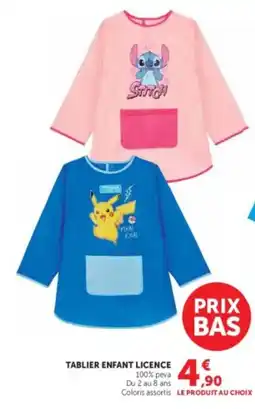 Hyper U TABLIER ENFANT LICENCE offre
