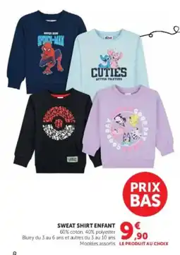Hyper U SWEAT SHIRT ENFANT offre