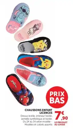 Hyper U CHAUSSONS ENFANT LICENCES offre