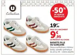 Hyper U U Collection Baskets fille ou garcons offre