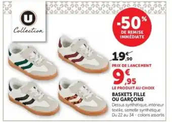 U Collection Baskets fille ou garcons