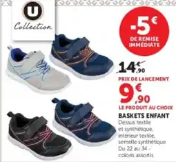 Hyper U U Collection Baskets Enfant offre