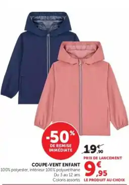 Hyper U Coupe-vent enfant offre