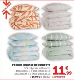 Hyper U PARURE HOUSSE DE COUETTE offre