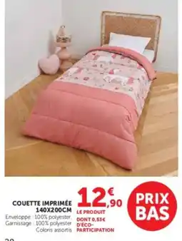 Hyper U Coutte imprimee offre