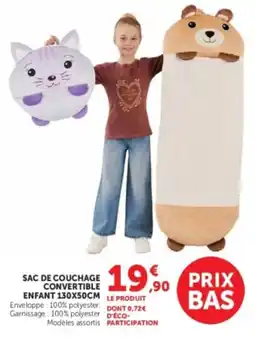 Hyper U Sacs de couchage convertible enfant offre