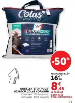 Hyper U COLAS NORMAND OREILLER STOP POUX offre