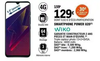 E.Leclerc Smartphone power U20 offre