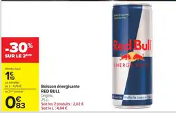 Carrefour Red Bull Boisson énergisante offre