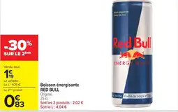 Carrefour Red Bull Boisson énergisante offre