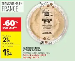 Carrefour ATELIER DE BLINI Houmous offre
