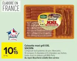 Carrefour SOCOPA Caissette maxi grill XXL offre