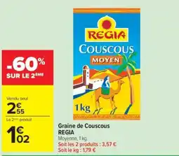 Carrefour REGIA Graine de Couscous offre